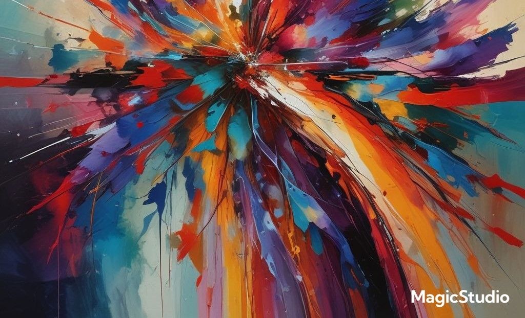 A piece of abstract art created by the AI art generating tool by Magic Studio