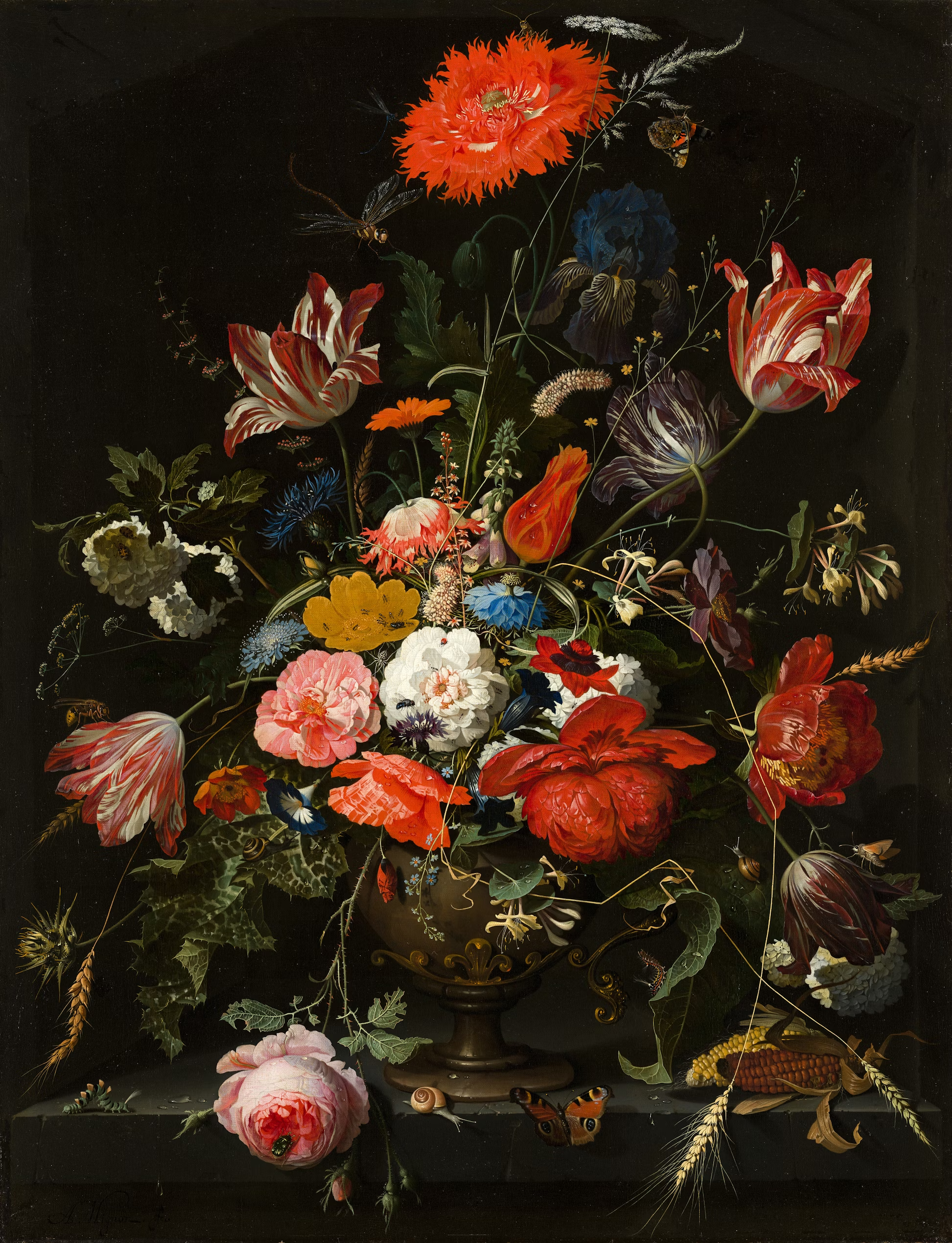An AI-generated image of a flower vase