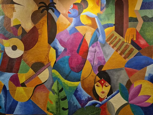 A piece of abstract art created by an artist